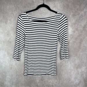 Majestic Filatures Soft Touch Superwashed Boatneck Striped Jersey T-Shirt Size 1